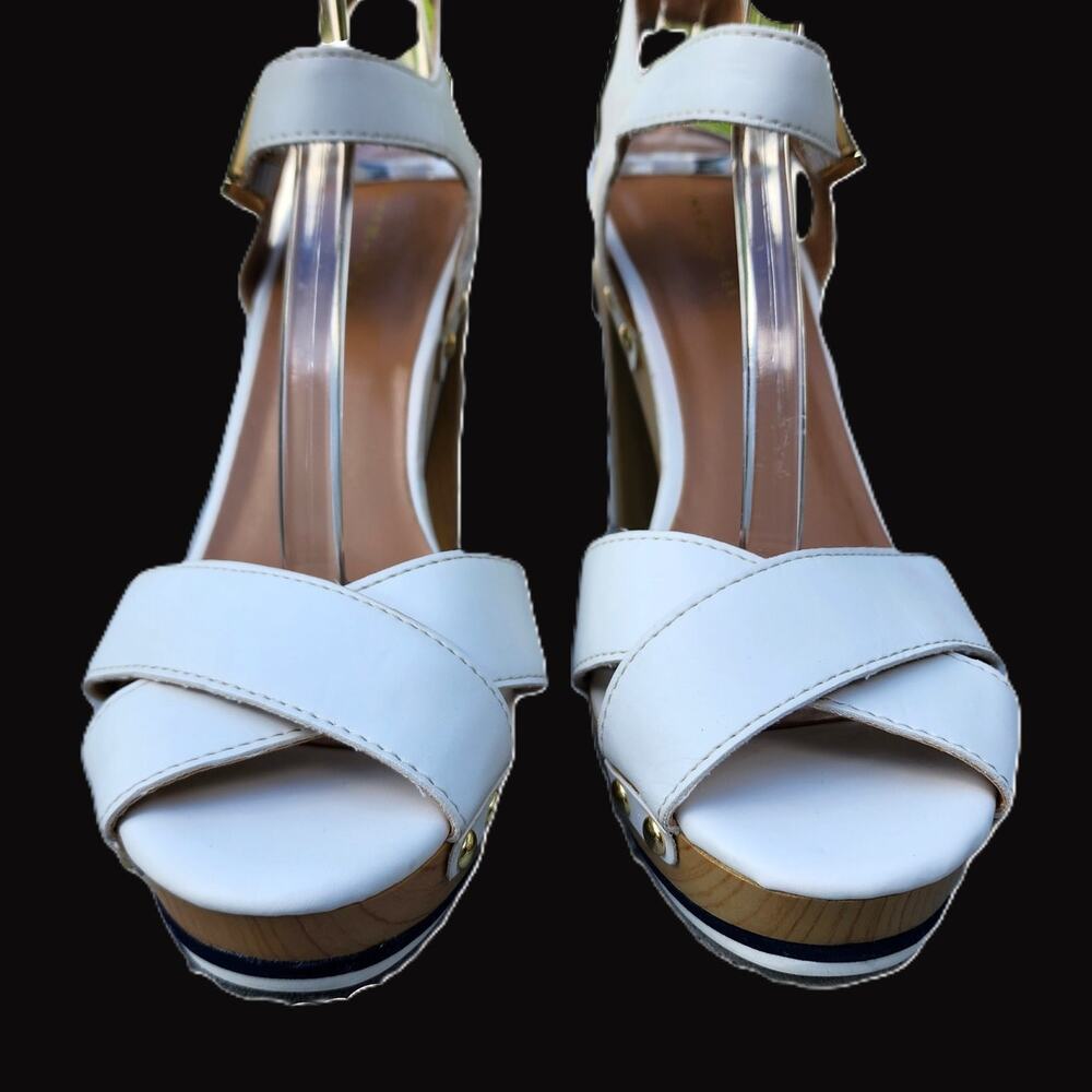 Tommy Hilfiger Whitnee Slingback Wooden Heel Sandals 9.5 - Picture 4 of 13